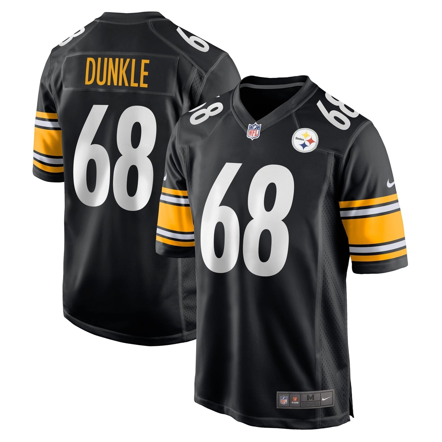 Men's Nike William Dunkle Black Pittsburgh Steelers Game Player Jersey